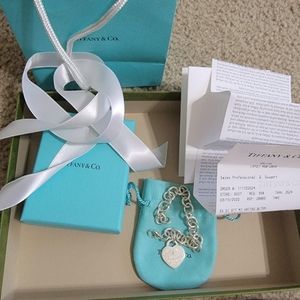 Tiffany & Co Heart Chain + Diamond Bracelet